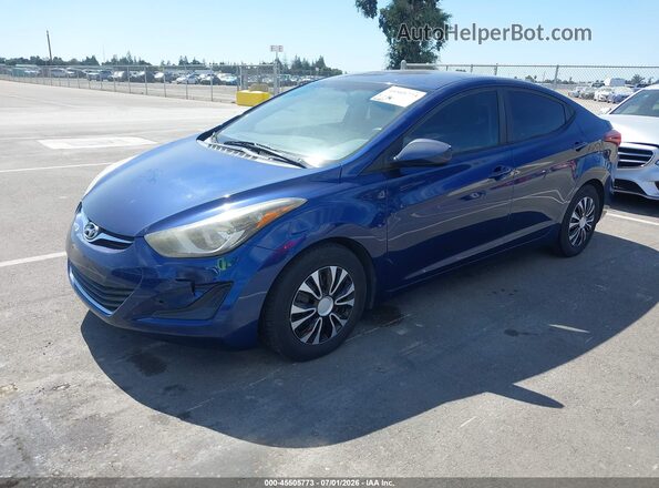 5NPDH4AEXGH680904 2016 HYUNDAI ELANTRA Blue Vista tres cuartos delantera izquierda