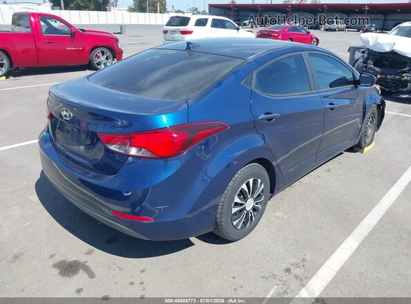 5NPDH4AEXGH680904 2016 HYUNDAI ELANTRA Blue Trasero derecho