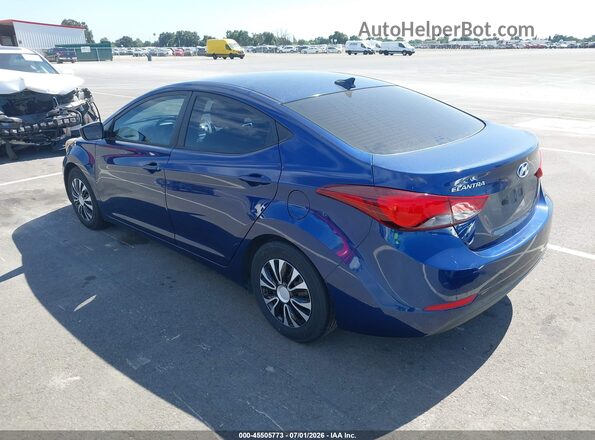 5NPDH4AEXGH680904 2016 HYUNDAI ELANTRA Blue Trasero izquierdo