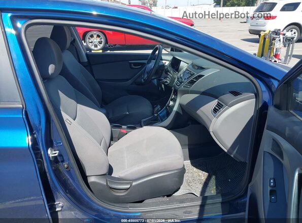 5NPDH4AEXGH680904 2016 HYUNDAI ELANTRA Blue Vista interior delantera