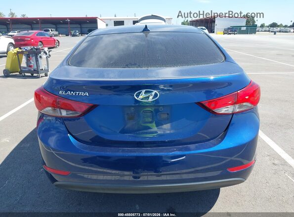5NPDH4AEXGH680904 2016 HYUNDAI ELANTRA Blue 