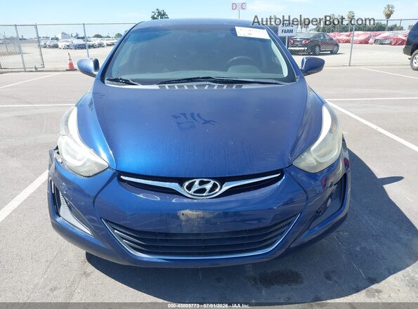 5NPDH4AEXGH680904 2016 HYUNDAI ELANTRA Blue Vista interior trasera