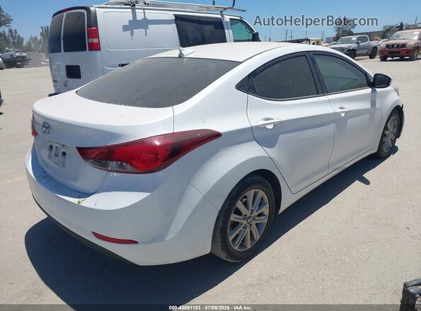 5NPDH4AEXGH688730 2016 HYUNDAI ELANTRA White უკანა მარჯვენა