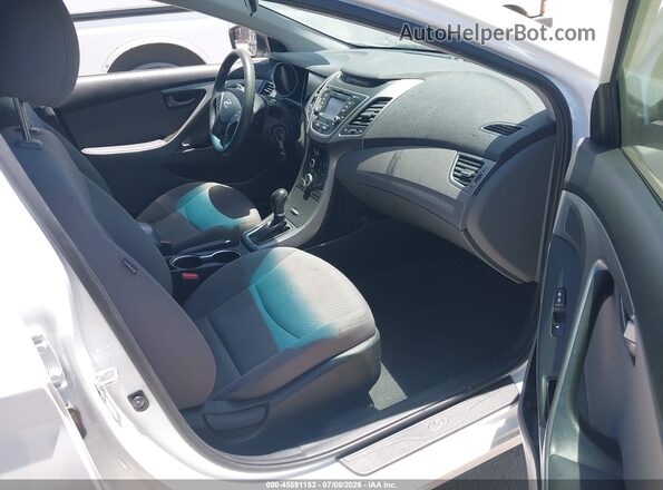 5NPDH4AEXGH688730 2016 HYUNDAI ELANTRA White წინა სალონის ხედი