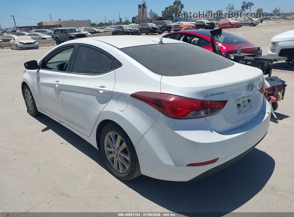 5NPDH4AEXGH688730 2016 HYUNDAI ELANTRA White უკანა მარცხენა