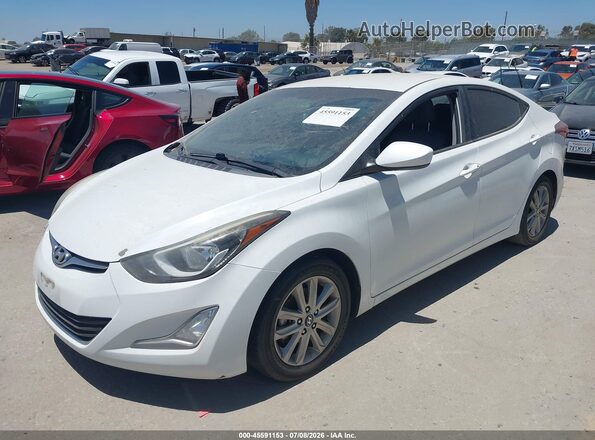 5NPDH4AEXGH688730 2016 HYUNDAI ELANTRA White წინა მარცხენა ხედი სამი მეოთხედიდან