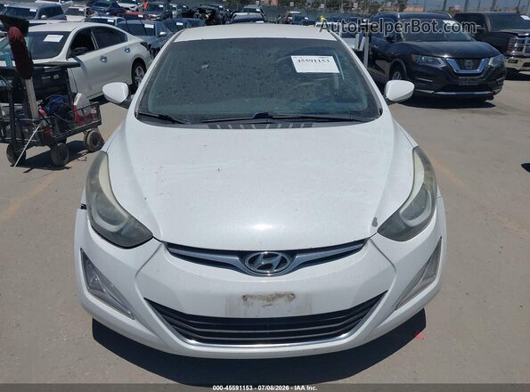 5NPDH4AEXGH688730 2016 HYUNDAI ELANTRA White წინა ხედი