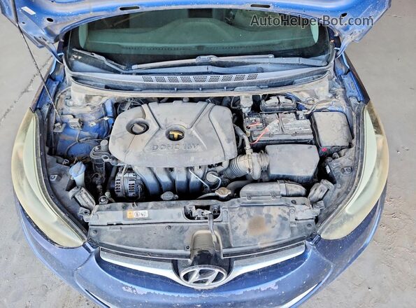 5NPDH4AEXGH710788 2016 HYUNDAI ELANTRA Blue Սալոնի հետևի տեսք