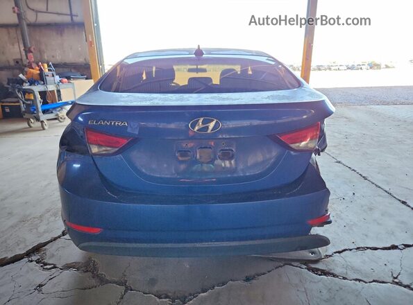 5NPDH4AEXGH710788 2016 HYUNDAI ELANTRA Blue Հետևի տեսք