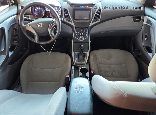 5NPDH4AEXGH710788 2016 HYUNDAI ELANTRA Blue Առջևի վահանակի տեսք
