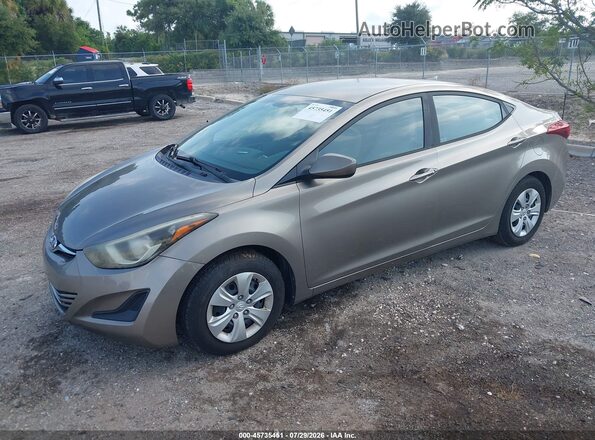 5NPDH4AEXGH721533 2016 HYUNDAI ELANTRA Beige Front left