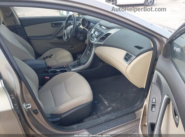 5NPDH4AEXGH721533 2016 HYUNDAI ELANTRA Beige Front interior view