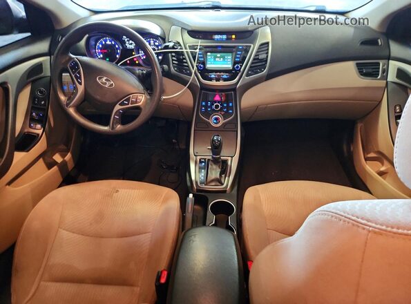 5NPDH4AEXGH722407 2016 HYUNDAI ELANTRA Желто-коричневый Вид панели приборов