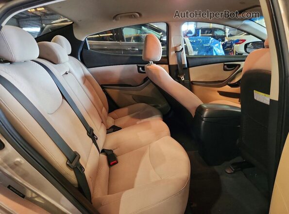5NPDH4AEXGH722407 2016 HYUNDAI ELANTRA Желто-коричневый Вид задних сидений