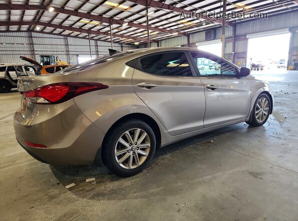 5NPDH4AEXGH722407 2016 HYUNDAI ELANTRA Желто-коричневый Задняя правая четверть