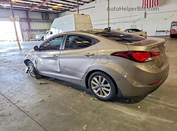 5NPDH4AEXGH722407 2016 HYUNDAI ELANTRA Желто-коричневый Задняя левая четверть