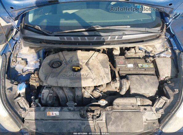 5NPDH4AEXGH724951 2016 HYUNDAI ELANTRA Blue Вид ззаду