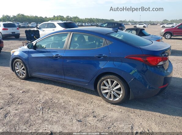 5NPDH4AEXGH724951 2016 HYUNDAI ELANTRA Blue Задня ліва чверть