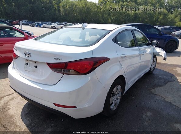 5NPDH4AEXGH735982 2016 HYUNDAI ELANTRA White Задня права чверть