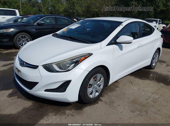5NPDH4AEXGH735982 2016 HYUNDAI ELANTRA White Передня ліва чверть