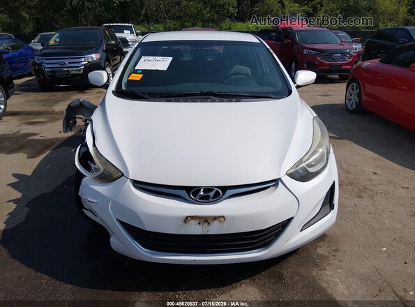 5NPDH4AEXGH735982 2016 HYUNDAI ELANTRA White Вид щитка приладів