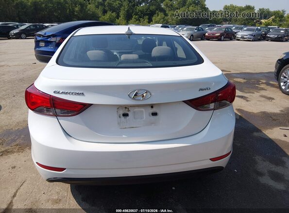 5NPDH4AEXGH735982 2016 HYUNDAI ELANTRA White 