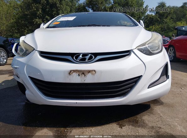 5NPDH4AEXGH735982 2016 HYUNDAI ELANTRA White 