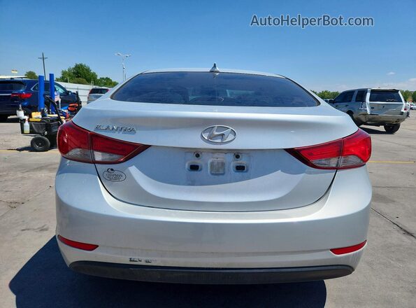 5NPDH4AEXGH749798 2016 HYUNDAI ELANTRA Silver უკანა ხედი