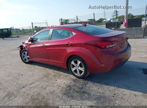 5NPDH4AEXGH765290 2016 HYUNDAI ELANTRA Red Задня ліва чверть