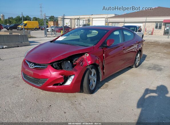 5NPDH4AEXGH765290 2016 HYUNDAI ELANTRA Red Передня ліва чверть
