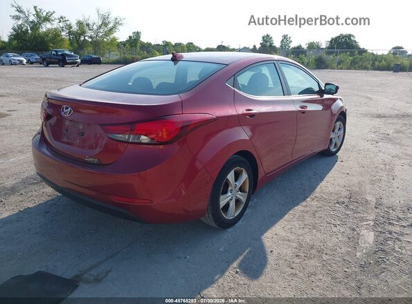5NPDH4AEXGH765290 2016 HYUNDAI ELANTRA Red Задня права чверть