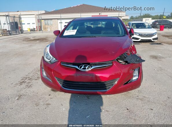 5NPDH4AEXGH765290 2016 HYUNDAI ELANTRA Red Вид щитка приладів