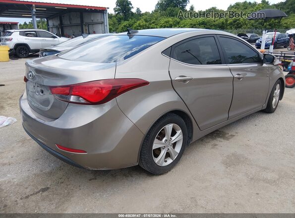 5NPDH4AEXGH774040 2016 HYUNDAI ELANTRA Золотой Задняя правая четверть