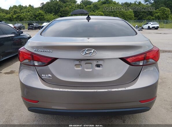 5NPDH4AEXGH774040 2016 HYUNDAI ELANTRA Золотой 