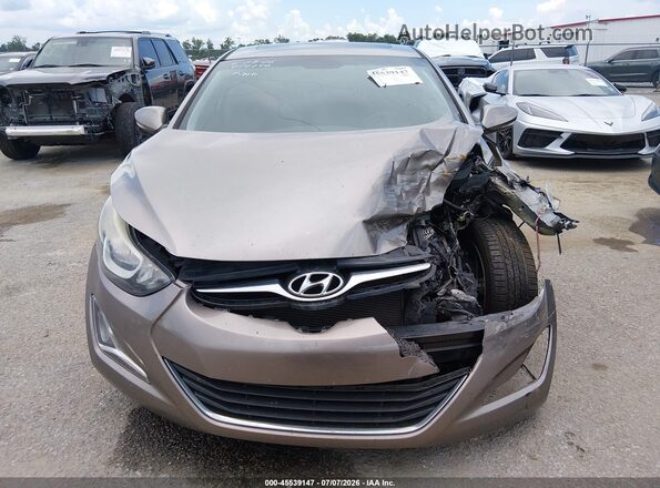 5NPDH4AEXGH774040 2016 HYUNDAI ELANTRA Золотой Вид щитка приборов