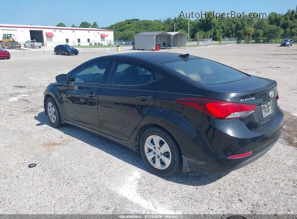 5NPDH4AEXGH791517 2016 HYUNDAI ELANTRA Black Հետևի ձախ