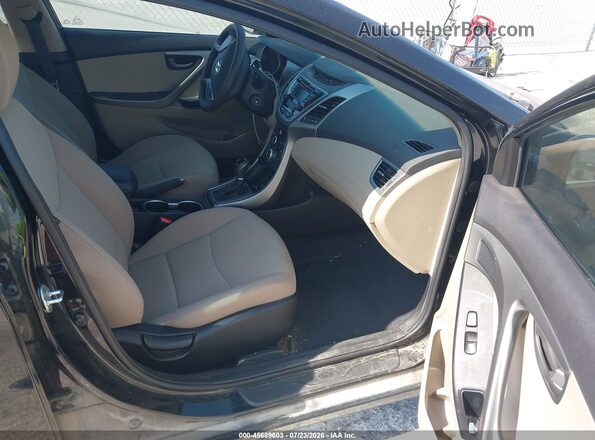 5NPDH4AEXGH791517 2016 HYUNDAI ELANTRA Black Սալոնի դիմացի տեսք