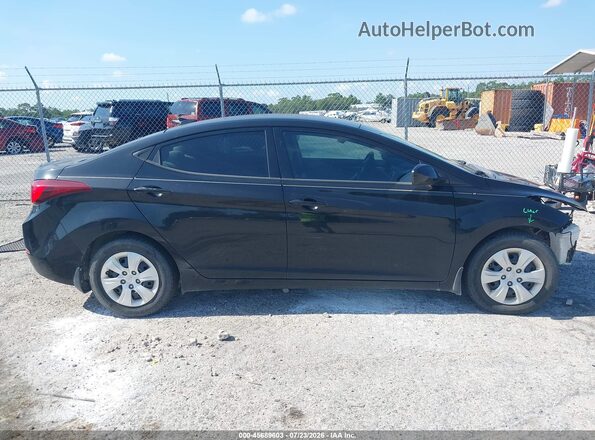 5NPDH4AEXGH791517 2016 HYUNDAI ELANTRA Black Սալոնի հետևի տեսք