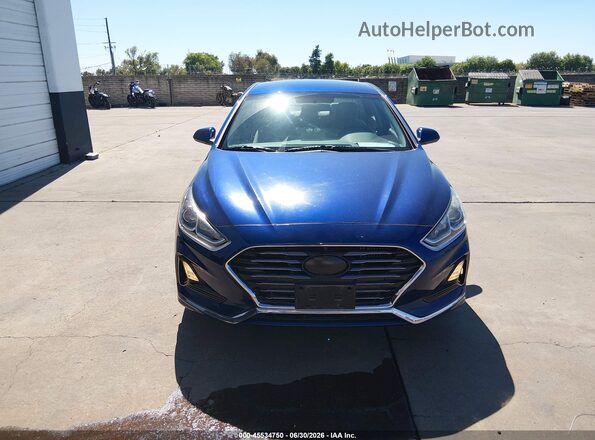 5NPE24AA0JH691601 2018 HYUNDAI SONATA Blue Սարքավորումների վահանակի տեսք