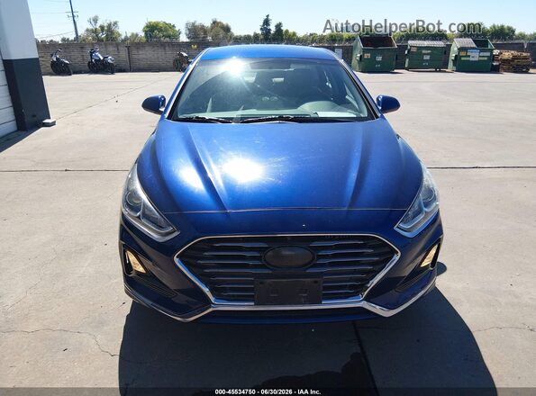5NPE24AA0JH691601 2018 HYUNDAI SONATA Blue Դիմացի տեսք