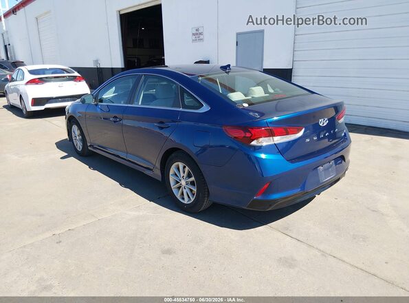 5NPE24AA0JH691601 2018 HYUNDAI SONATA Blue Հետևի ձախ