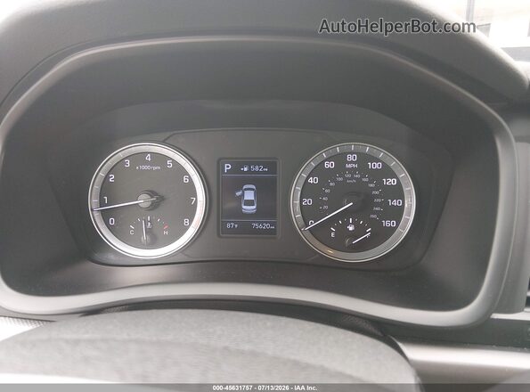 5NPE24AA3KH775946 2019 HYUNDAI SONATA Серый Вид задних сидений