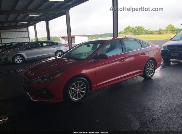 5NPE24AA8KH803028 2019 HYUNDAI SONATA Red Vista tres cuartos delantera izquierda