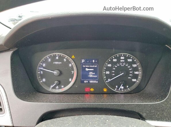 5NPE24AF0GH284771 2016 HYUNDAI SONATA Красный Вид щитка приборов