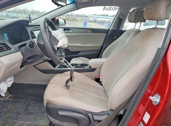 5NPE24AF0GH284771 2016 HYUNDAI SONATA Красный Вид салона спереди