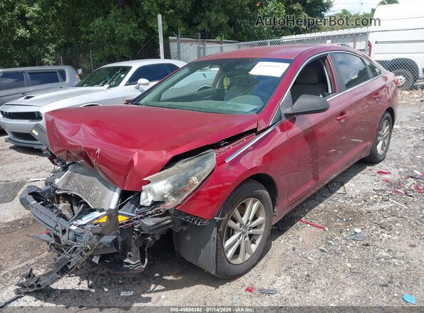 5NPE24AF0GH285290 2016 HYUNDAI SONATA Красный Вид спереди