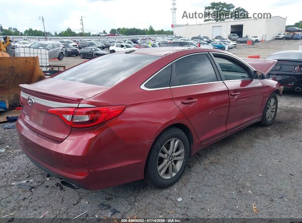 5NPE24AF0GH285290 2016 HYUNDAI SONATA Красный Задняя правая четверть