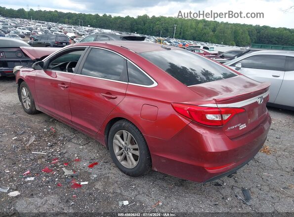 5NPE24AF0GH285290 2016 HYUNDAI SONATA Красный Задняя левая четверть