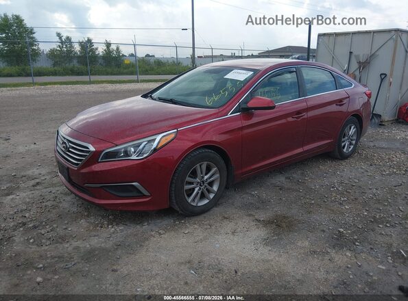 5NPE24AF0GH299822 2016 HYUNDAI SONATA Red წინა მარცხენა ხედი სამი მეოთხედიდან