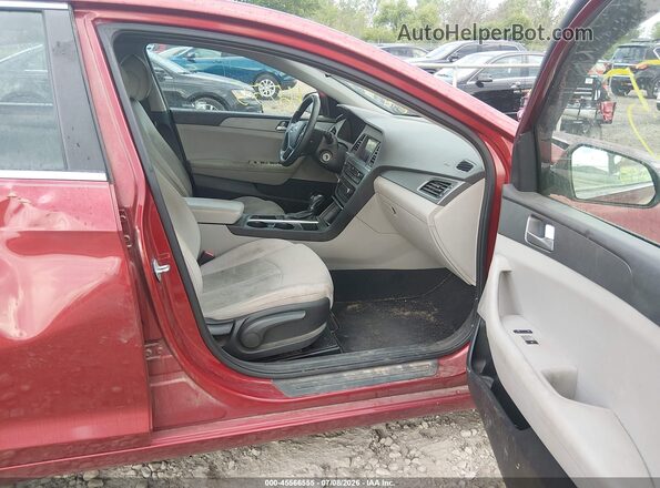 5NPE24AF0GH299822 2016 HYUNDAI SONATA Red წინა სალონის ხედი